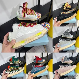 Curb Spor Sneakers Designer Mesh Ayakkabı Olağanüstü Sneaker Erkek Kadınlar Dantel Up Boots Kabartmalı Deri Buzağı Ayakkabı Nappa Platform Eğitmenleri