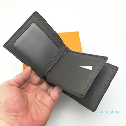 Modne portfele męskie klasyczne męskie portfel z dodatkowym środkowym zdjęciem i gniazdem karty Bifold krótki portfel Małe portfele 09