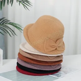 Moda sztuczne królicze futra futra kapelusz kobiety jesienne zimowe ciepło zagęszczony rybak panama Plush Hats