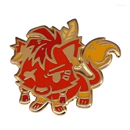 Brosches Game Final Fantasy Pin FF7 Red XIII Badge Lion Wolf Beast Nanaki