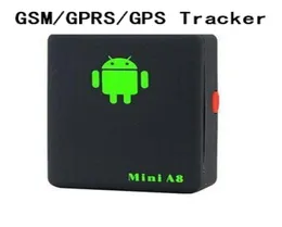 Mini Global Positioning Realtime GPS Tracker Mini A8 GSM GPRS GPS Tracking Device Track via smartphone voor kinderen PET CAR8679666