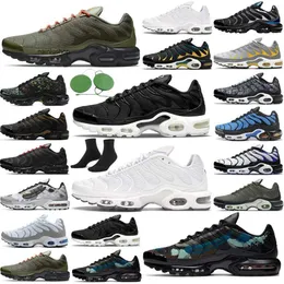 2023 TN Plus Running Shoes for Black White Volt Bradients Cherry Red Cool Wolf Gray Neon Green Olive USA Blue Fury Tns Mens Womens Jordna