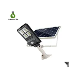 Lampione solare impermeabile Lampada a Led per esterni 30W 60W 90W Illuminazione da giardino Pir Sensore di movimento Luci di consegna di goccia Re Ab Dhwdr