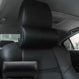 Huvuds￤kerhetsst￶d Pad Auto Head Rest Cushion Car Seat Neck Pillow Car-Styling L￤der Travel Bekv￤mt nackskydd