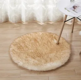 Dywany miękki krzesło do dywanu owczej skóry sztuczne wełniane ciepłe owłosie dywan sypialnia mata podkładka skóra futra dywaniki tekstylne