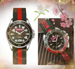 Coppie Donna Uomo Retro Bee Star Orologi Diamanti Anello tempo orologio auto data Lusso batteria al quarzo business svizzera rosso blu nylon cinturino in pelle orologio da polso