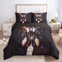 Zestawy pościeli Zestaw 3D Podwójna kołdra 2 3PCS Ket Case Pillowcases DreamCatcher Bed Dostosuj dowolny rozmiar projekt 221206