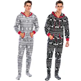 Erkekler Placowear Erkekler Gece Giyim Çift Sıkış Seti Set Uyku Giyim Noel Pijamaları Polyester Pamuk Uzun Kollu Kış Ev Giysisi 221202