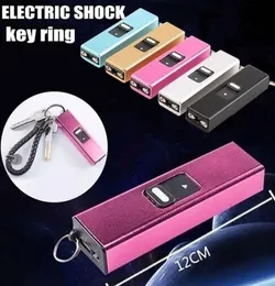 Mini Portable Electric Shocks Flashlights Key Light Self Defense High Concealment Electric Shocker Protect Yourself4730017