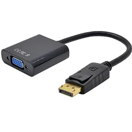 Displayport Display Port DP do VGA Adapter Kabel Mężczyzna do żeńskiego Konwertera dla komputera PC Laptop HDTV Monitor Projector