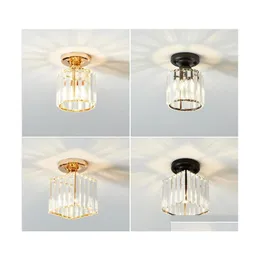 Ljuskronor Crystal LED Takljus E27 85265V Modern lampa för hallkorridor Asile Chandeliers Drop Delivery Lights Lighting Ind Ots58