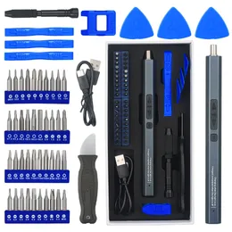 الحفر الكهربائية Wozobuy screwdriver 50 في 1 مجموعة أدوات الإصلاح القابلة لإعادة الشحن مع Typec لألعاب الهواتف الذكية PC 221202