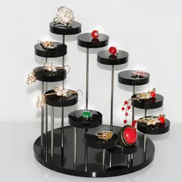 Kök spelar mat mode flerskikt akryl leksaker display rack hållare hänge ädelsten showcase smycken stativ skrivbord 221202