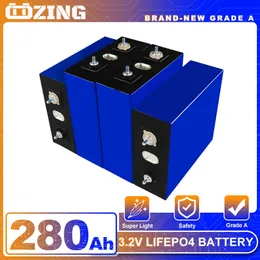 4PCS Grade A 3.2V 280Ah lifepo4 Battery High Capacity DIY Battery Pack 12V for Golf Cart RV EV Boat Solar System EU US duty free