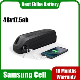 Electric Ebike Battery Hailong Samsung 18650 Cells Pack 52V 15AH 48V 17.5AH kraftfull cykel litiumbatteri 500W 750W 1000W 1500W BBS02 BBS03 BBSHD med laddare