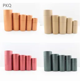 Presentförpackning runt kartong kosmetisk eterisk oljeflaska förpackning läppstift parfymförpackning kraft papper rör 10/20/30 ml 221202