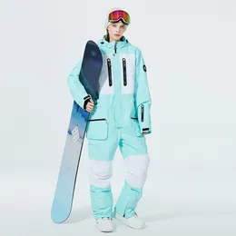 Skiing Suits -30 Degree Women's Jumpsuit Snowboard Suit Boys and Girls Winter Outdoor Snow Warm Waterproof Unisex 221203