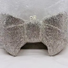 Borse da sera 2022 Bowknot Diamond Embedding Dinner Bag Full Of Diamonds YLS