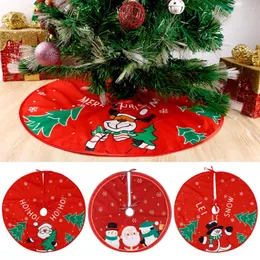 크리스마스 장식 62cm 나무 스커트 눈사람 산타 카펫 장식품 창조적 인 크리스마스 바닥 눈송이 플러시 매트 홈 올해 장식