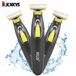 Elektriska rakare MLG Washable Rechargeble Shaver Beard Razor Body Trimmer Men rakmaskin Hår ansikte Care Cleaning 221203