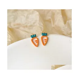 Stud Trendy Small And Mini Cute Carrot Earrings Sweety Lovely Accessories Stud For Girls Boucle Doreille Bijoux Drop Delivery Jewelry Dhpya