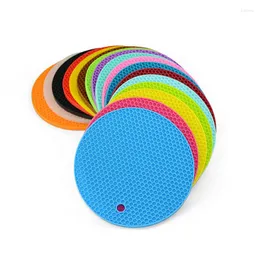 TABELA TATS 2 PCS ROUNTE ROUNTE TEMPO AO TABELO DE SILICONE DOBRE COMPACTERS DO CUSTES DE POT POTENTE PLATEMAT ACESSÓRIOS DE COZINHA ONDERZETTERS