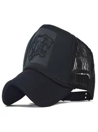 Fashion Pop 3D Printing Tiger Baseball Cap Summer Mesh Trucker Hats Outdoor Sports Running Cykling Casual Snapback HAT1055541