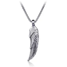 Pendant Feather Neacklaces Retro Men Nightclub Stainless Steel Necklace Fine Fashion Jewelry