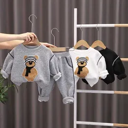 Setar Baby Boys Clothing Bear Print Autumn Children Girls Clothing Sweatshirts Pants Casual Kids Clothes Set Tracksuits 4534