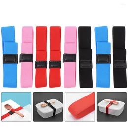 Servis upps￤ttningar Box Bento Straps Lunch Fixing Band Elastic Strap Container Bands Belt Camping Layer Loop Rubber Silicone Colorfoachable