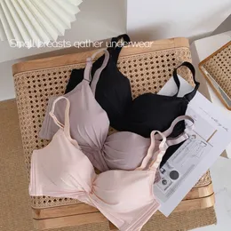 Women's Sexy Set Bras Sets 2022 Riml Underwear Thickened Steamed Bread Cup Small Cht Gathered Tracel Adjustable Sexy Bra