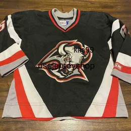 Anpassad vintage CCM Sabers gethuvud Afinogenov Hockey Jersey Stitch Lägg till valfritt nummer Män barnhockeytröjor XS-5XL