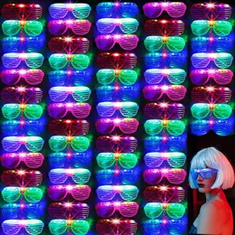 Dekoracje świąteczne 102050 PCS GLOW w ciemnych okularach imprezowych Oświetlenie Neonowe uprzejme okulary przeciwsłoneczne dla dzieci dorośli urodziny 221203