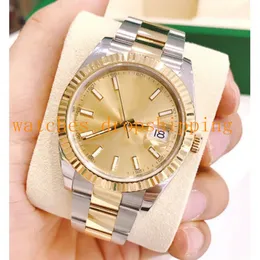 NF-Top Quality Mens Watches V5 41mm Fine Steel Datejust Bracelet Asia 2813 Movement Mechanical Automatic Two Tone Couple Luminous Sapphire Glass Sport Wristwatch