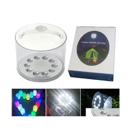 Outras luzes solares inflável portátil ao ar livre à prova d'água lanterna cam emergência led jardim quintal iluminação transparente la otsyb