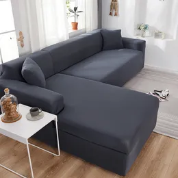 Stol täcker vanlig hörnsoffa för vardagsrum elastisk spandex soffa stretch slipcovers l form behöver köpa 2 st 221202