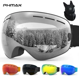 Ski Goggles Phmax Snowboard okulary podwójne warstwy Uv400 antymalne duże maski mężczyzn Kobiety śnieg 221203