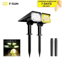 Garden Decorations Tsun 14st 20LED SOLAR LIGHT Outdoor Lamps IP65 Vattentätt Powered Sunlight For Decoration Spotlight 221202