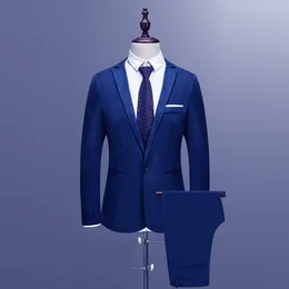 Men's Suits Blazers 2 Pieces Set Office Meeting Wedding Men Dress Slims Business Jacket Pants Formal Tuxedo Groom 221202