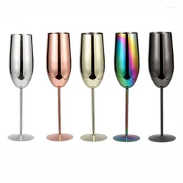 Bicchieri da vino 280ml Champagne Flutes Bicchiere infrangibile in acciaio inossidabile 304 per viaggi di feste in casa Picnic in campeggio all'aperto