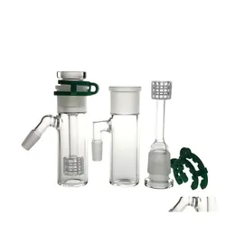 Rökrör 5 tum montering Glas askfångare vattenpipa med 14 mm 18 mm tjock Pyrex Bong Ashcatcher 24mm Top Bongs Joint K DHTCO