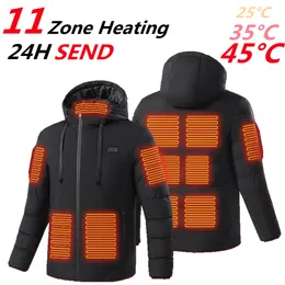 Men's Vests 11 Area Heated Jacket Men Women Parka Vest Autumn Winter Cycling Warm USB Electric Outdoor Sports For Hunting 221202