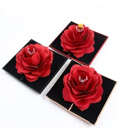 Caixa de anel de rosa dobrável para mulheres Propõem a Propor 2019 Caso de armazenamento de jóias criativas Caixa de presente pequena para anéis C63726874356