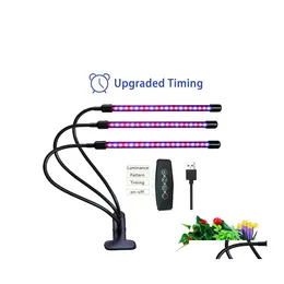 Выращивание светодиодных светодиодов Light 5V USB Plant Lamps FL Spectrum Phyto лампа для помещений для овощных цветов рассады Fitolampy Drop Li Otkaq