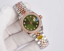 Elegancka automatyczna maszyna zegarek damska 31 mm ze stali nierdzewnej Złoty pasek Diamond Diamond Watch Waterproof Luminous