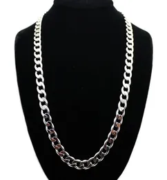 Мужские панк -золотые серебристые серебристые ожерелья ширина ширины высокого хопа длиной 12 мм 80 см. Ювелирные изделия9816122