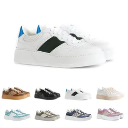 Scarpe da corsa da uomo Sneaker Gomma Tela Stampata Logo ad incastro sul retro Pelle di vitello Trail Pelle di vitello Sneakers da donna Stringate Ebene Scarpe da ginnastica Scarpe da esterno 35-45