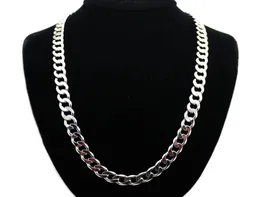 Мужские панк -золотые серебристые серебристые ожерелья ширина ширины высокого хопа длиной 12 мм 80 см. Ювелирные изделия1054661