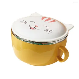 Bowls Instant Noodle Bowl Soup Lid Cooking Utensils Serving Dessert Plastic Bento Box Mixing Child