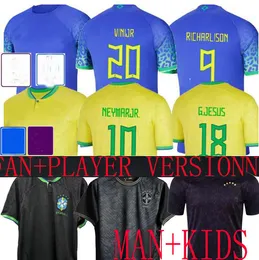 S - 4XL برازيلز 2022 2023 قمصان كرة القدم Camiseta de futbol PAQUETA RAPHINHA قميص كرة القدم maillots MARQUINHOS VINI JR SILVA البرازيل RICHARLISON KIDS WOMAN NEYMAR SE